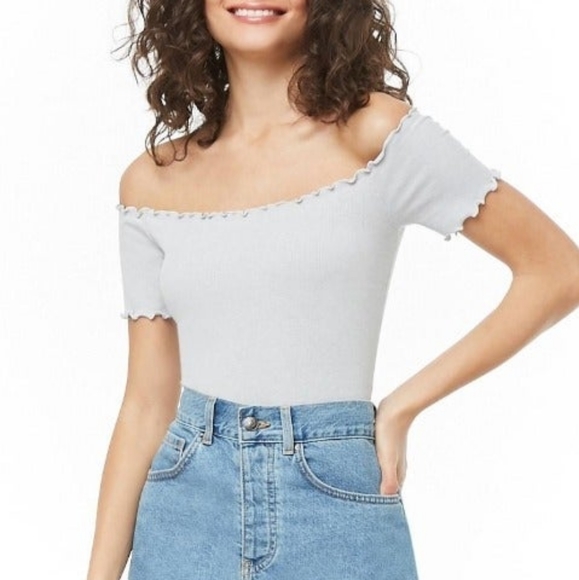Forever 21 Tops - F21 off-the-shoulder bodysuit